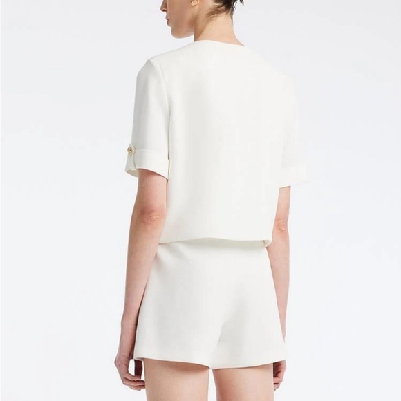 Goelia White Acetate Blazer And Shorts Two-Piece Suit XS - Picture 4 of 8